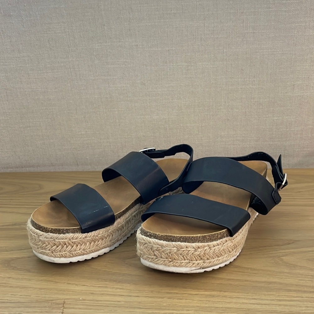 Black Strapped Platforms